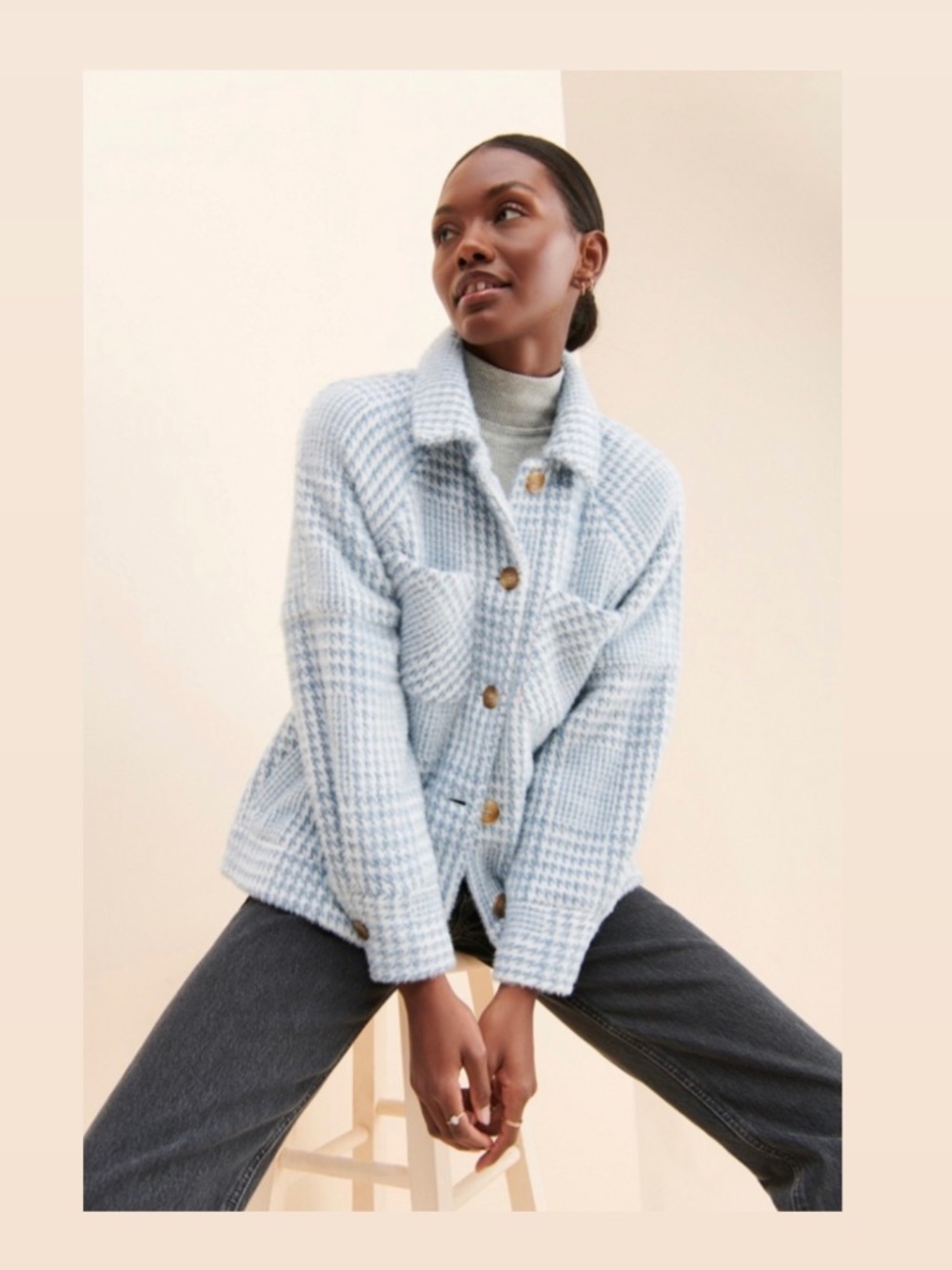Greylin Houndstooth Shirt Jacket